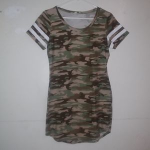 Camouflage print dress